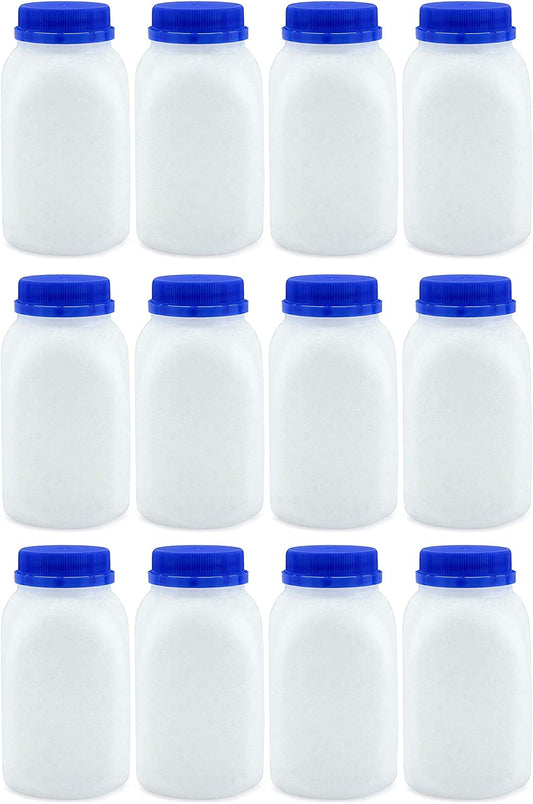 8oz Plastic Milk Bottles (12-Pack)