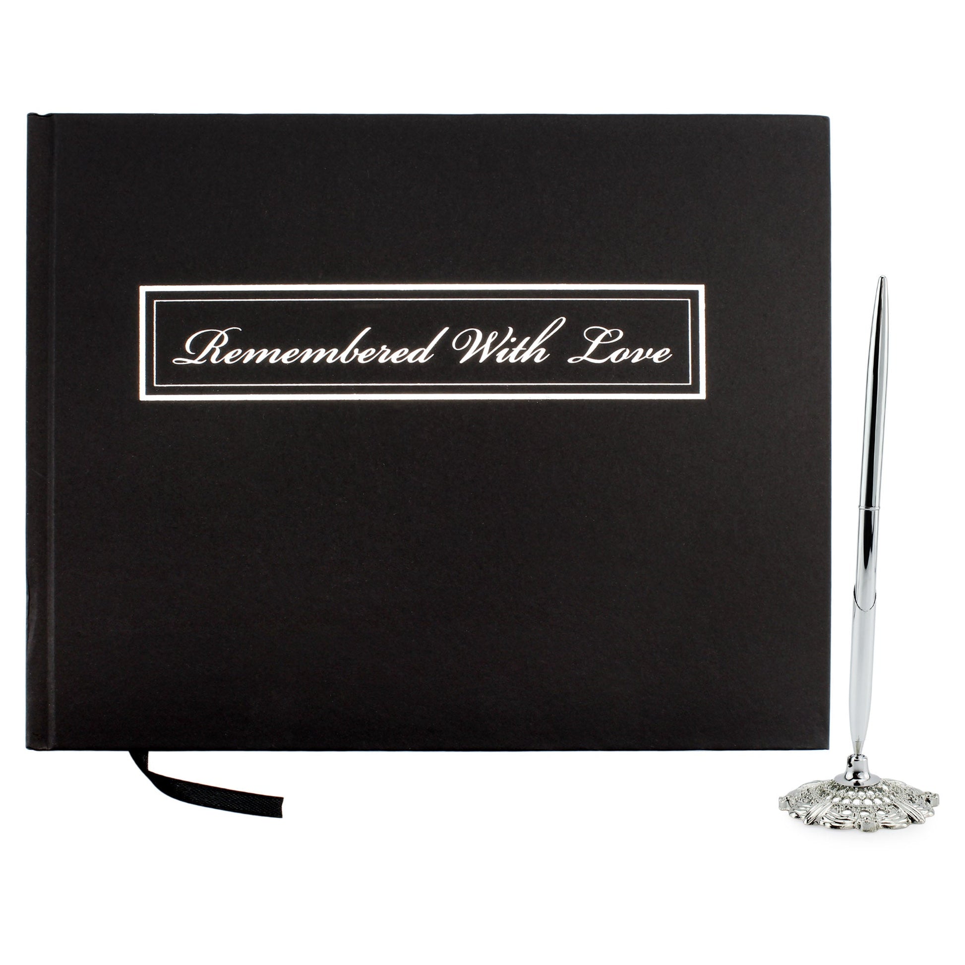 Funeral Guest Book and Pen with Stand Set (Case of 30) - SH_1492_CASE