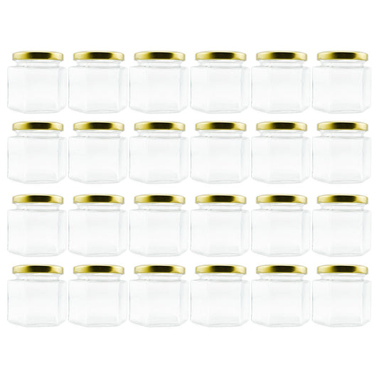 4oz Hexagon Jars (Case of 144) - SH_1485_CASE
