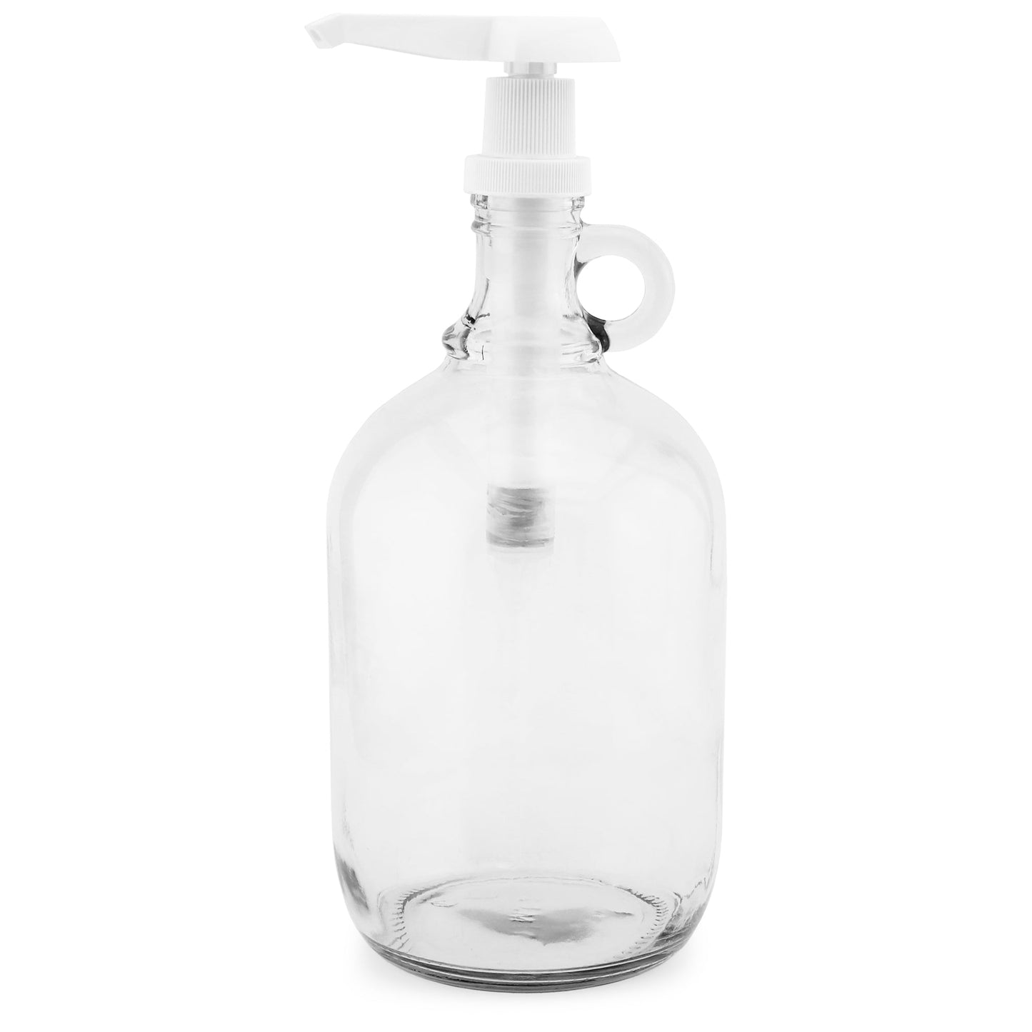Half Gallon Glass Pump Dispenser Bottle, 64oz Jug - CBKit019