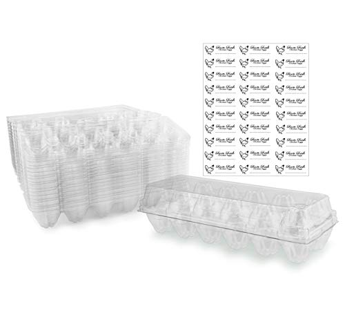 Clear Plastic Egg Cartons (20-Pack)