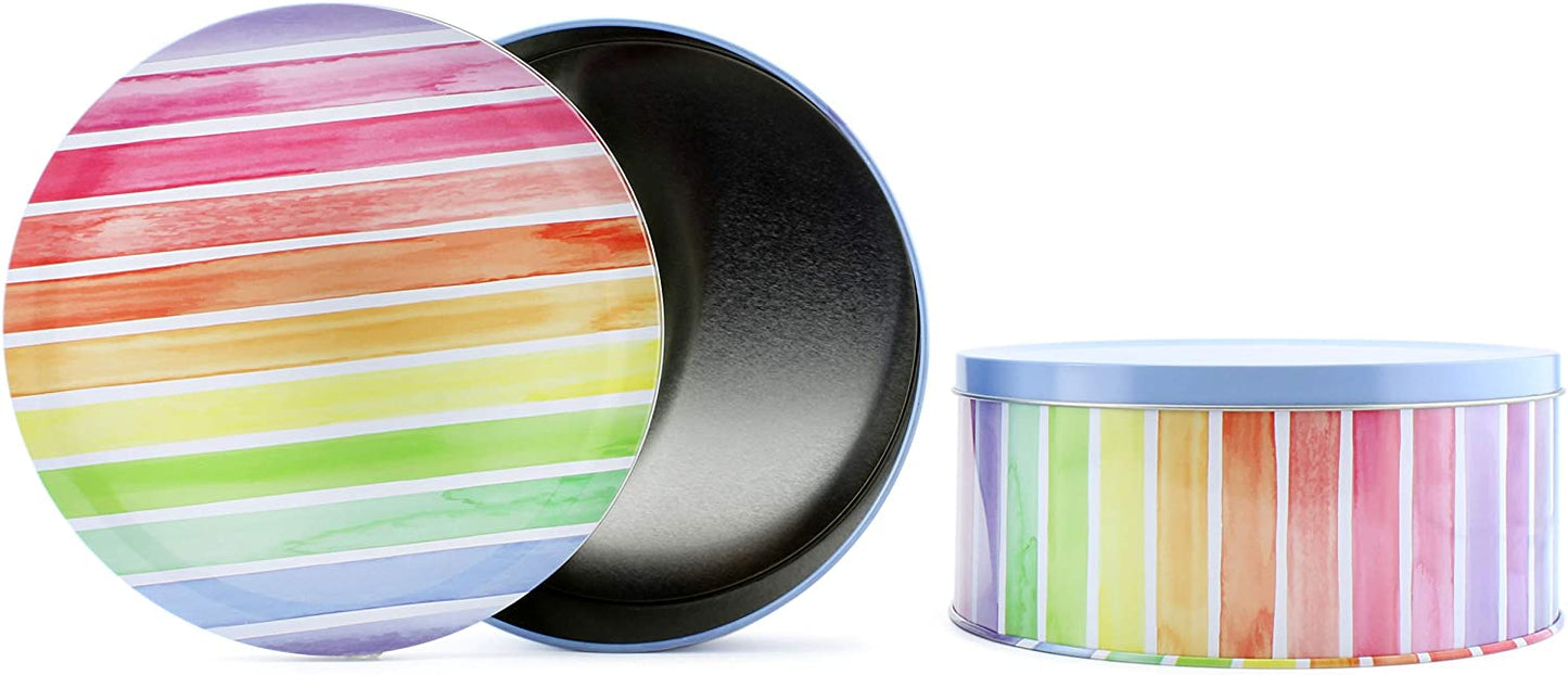 Colored Cookie Tins (Set of 2)