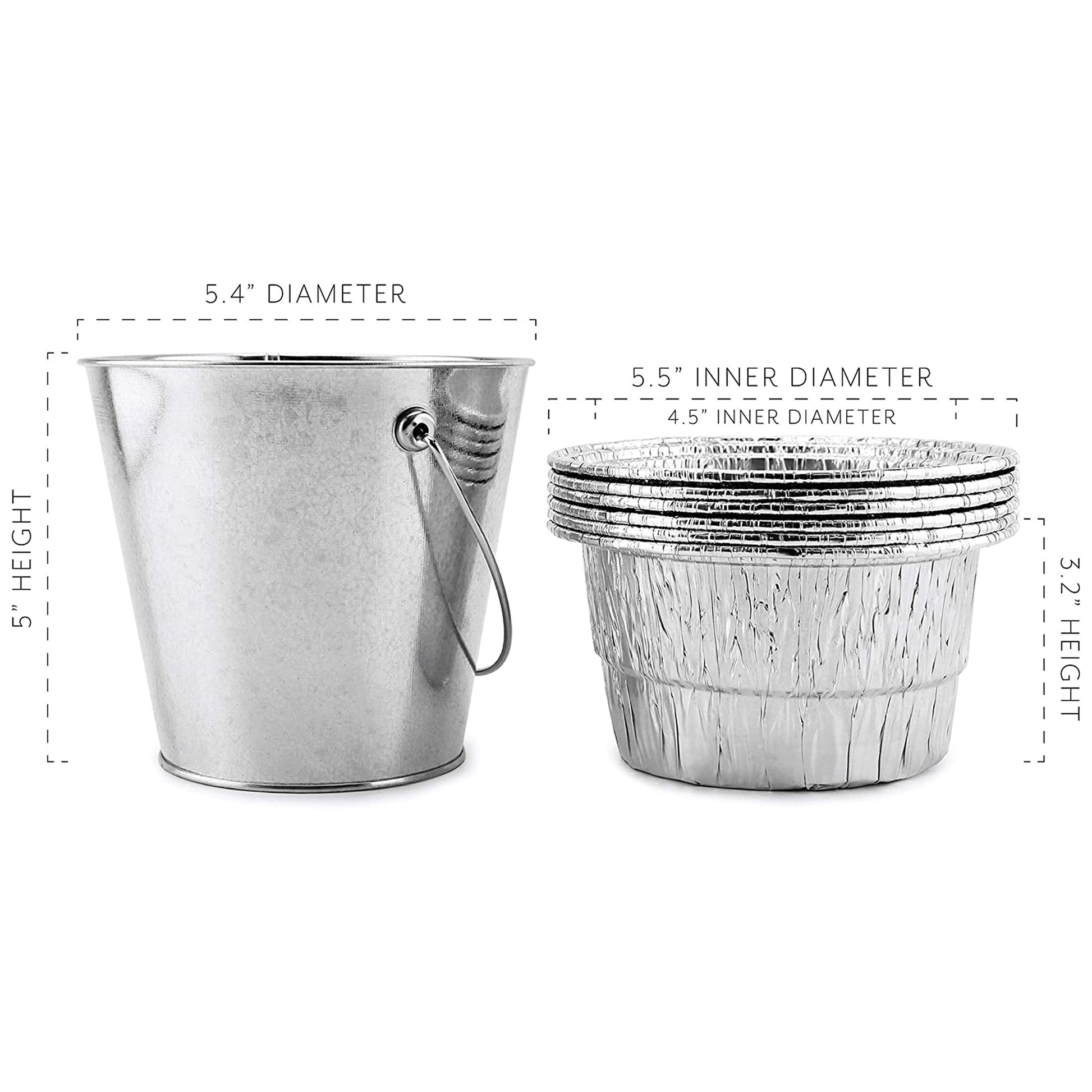 Grill Grease Bucket with Liners (Case of 27 Sets) - SH_1526_CASE
