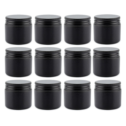 2oz Black Coated Glass Jars (Case of 192) - SH_1587_CASE
