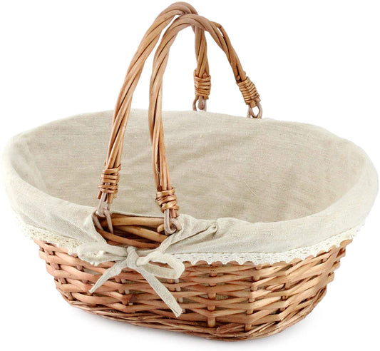 Wicker Basket with Handles (Natural Color) - sh1644cb0120aep