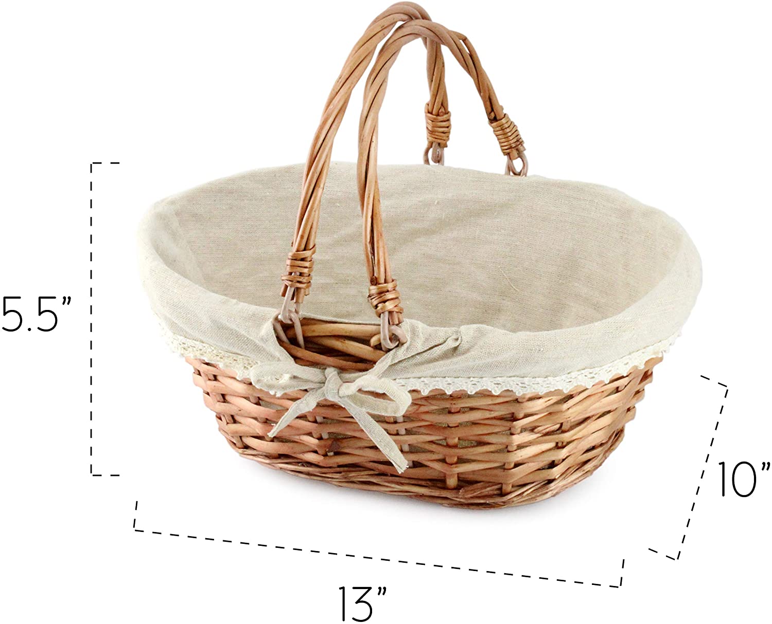 Wicker Basket with Handles (Natural Color) - sh1644cb0120aep