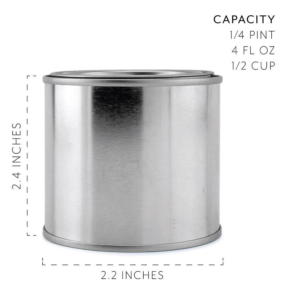 Metal Paint Cans with Lids (1/4 Pint Size, 6-Pack) - sh1751cb0