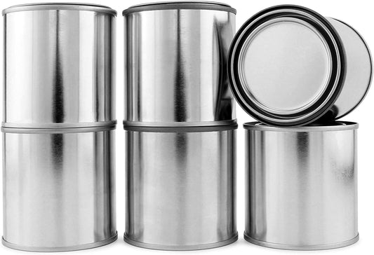 Metal Paint Cans with Lids (1/2 Pint Size, 6-Pack) - sh1750cb0half