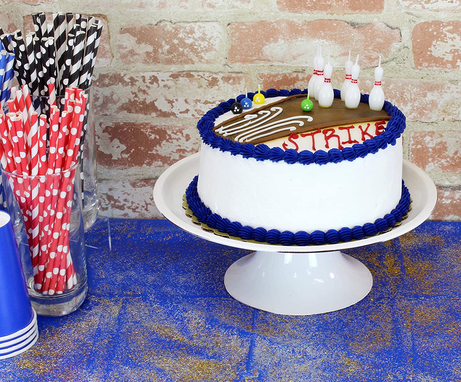 Bowling Cake Candle Set (20-Piece Pins and Balls Birthday Candle Set) - sh1702cb0Bwlg