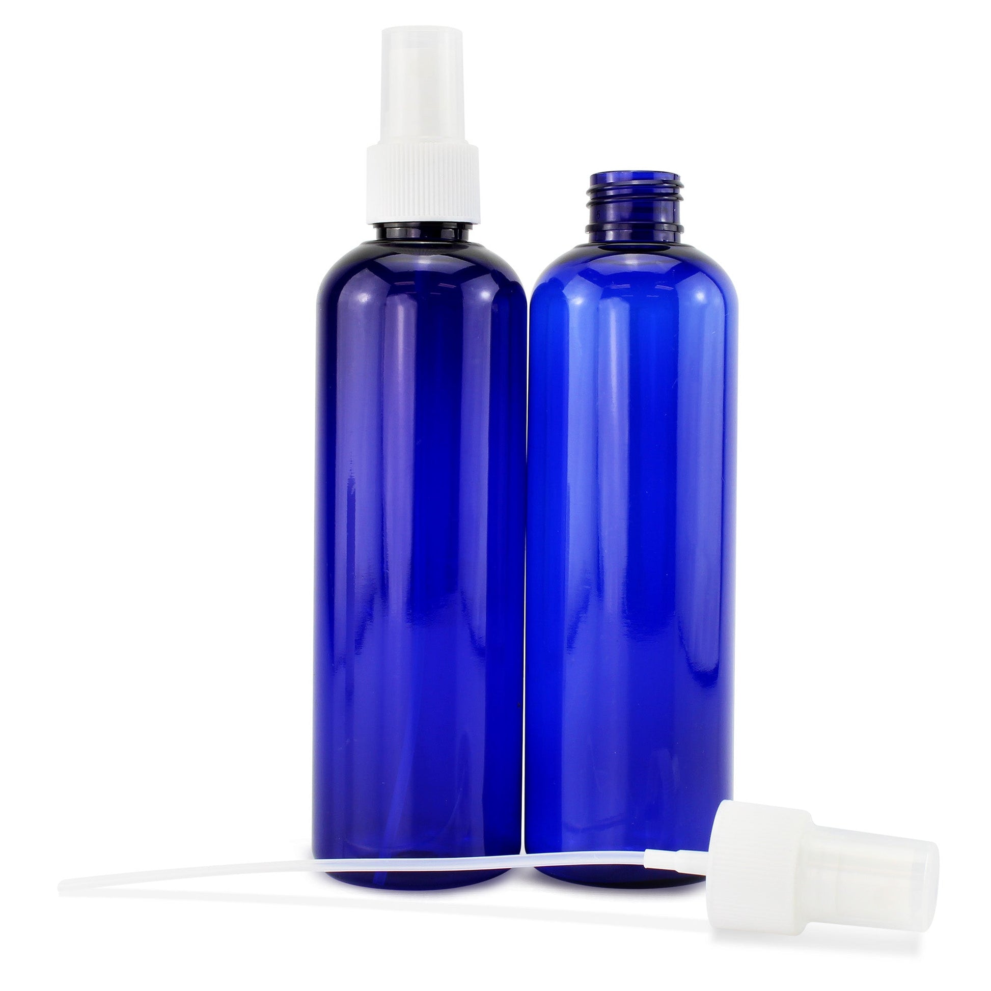 8oz Blue PLASTIC Spray Bottles w/ Atomizers (Case of 198) - SH_1805_CASE