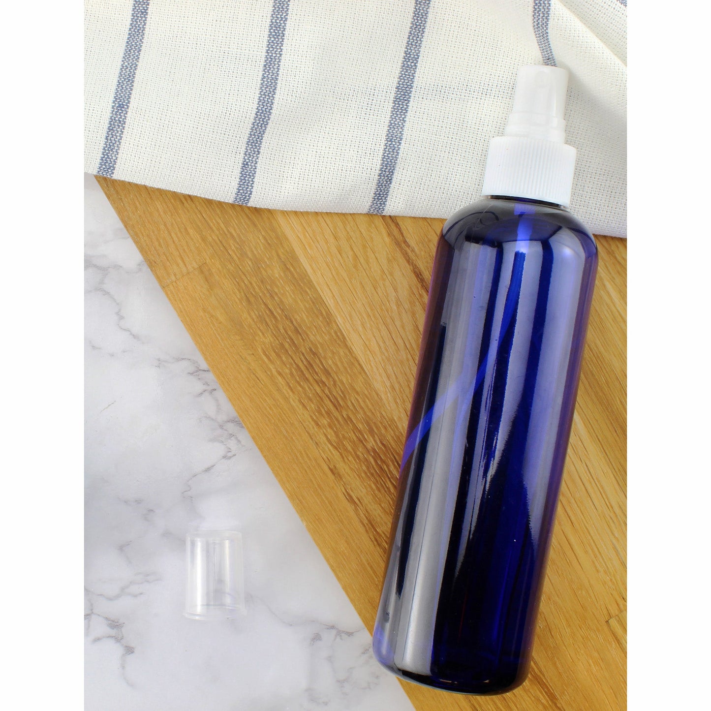8oz Blue PLASTIC Spray Bottles with White Fine Mist Atomizers (6-Pack) - sh1805cb0Blue