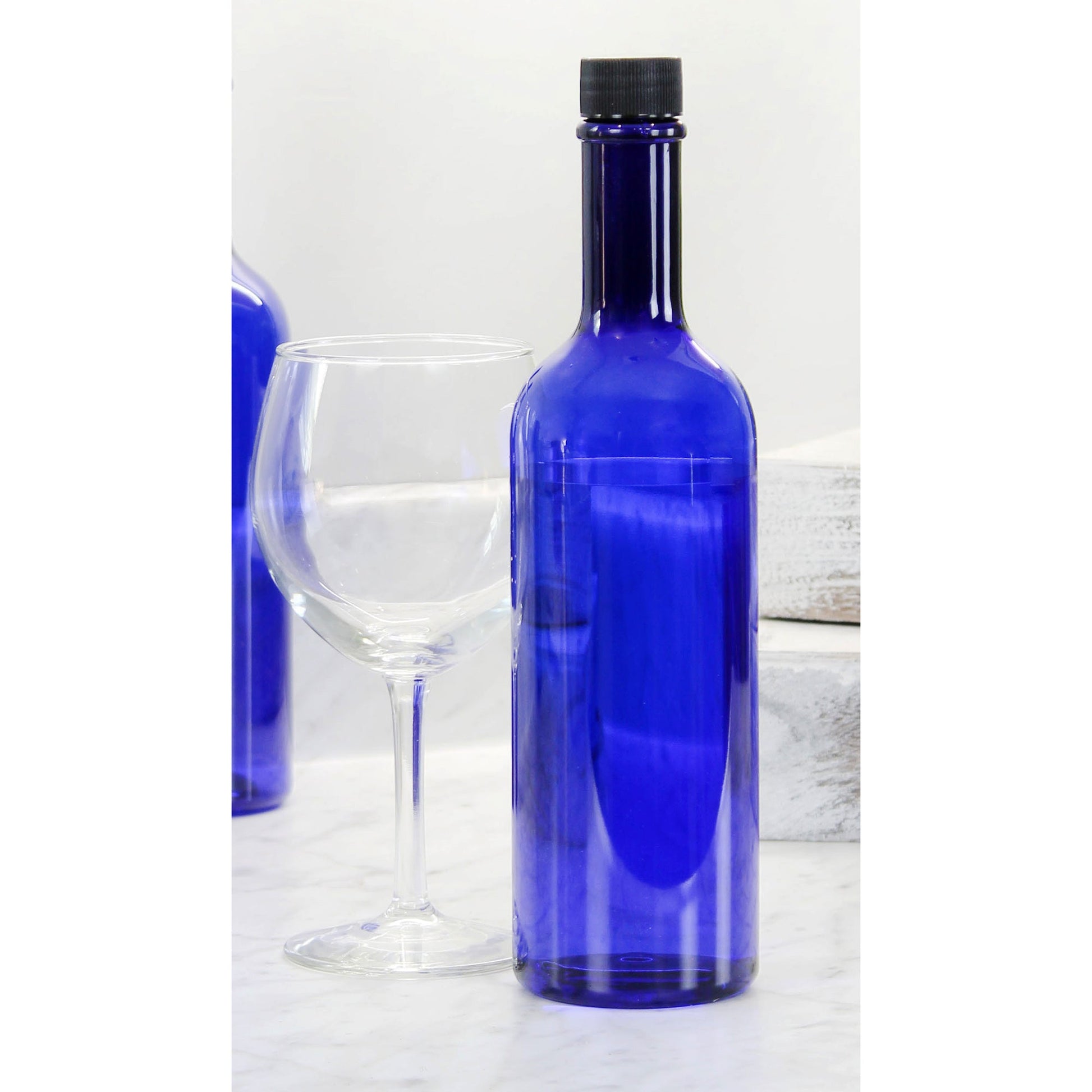 Plastic Wine Bottles (Case of 60, Blue) - SH_1800_CASE