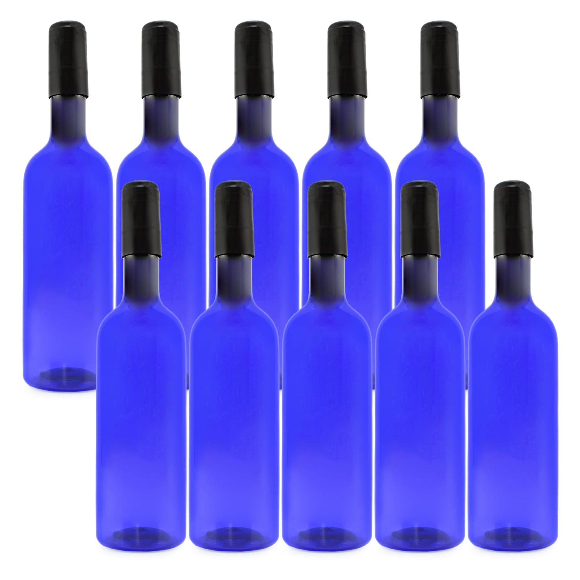 Plastic Wine Bottles (Case of 60, Blue) - SH_1800_CASE