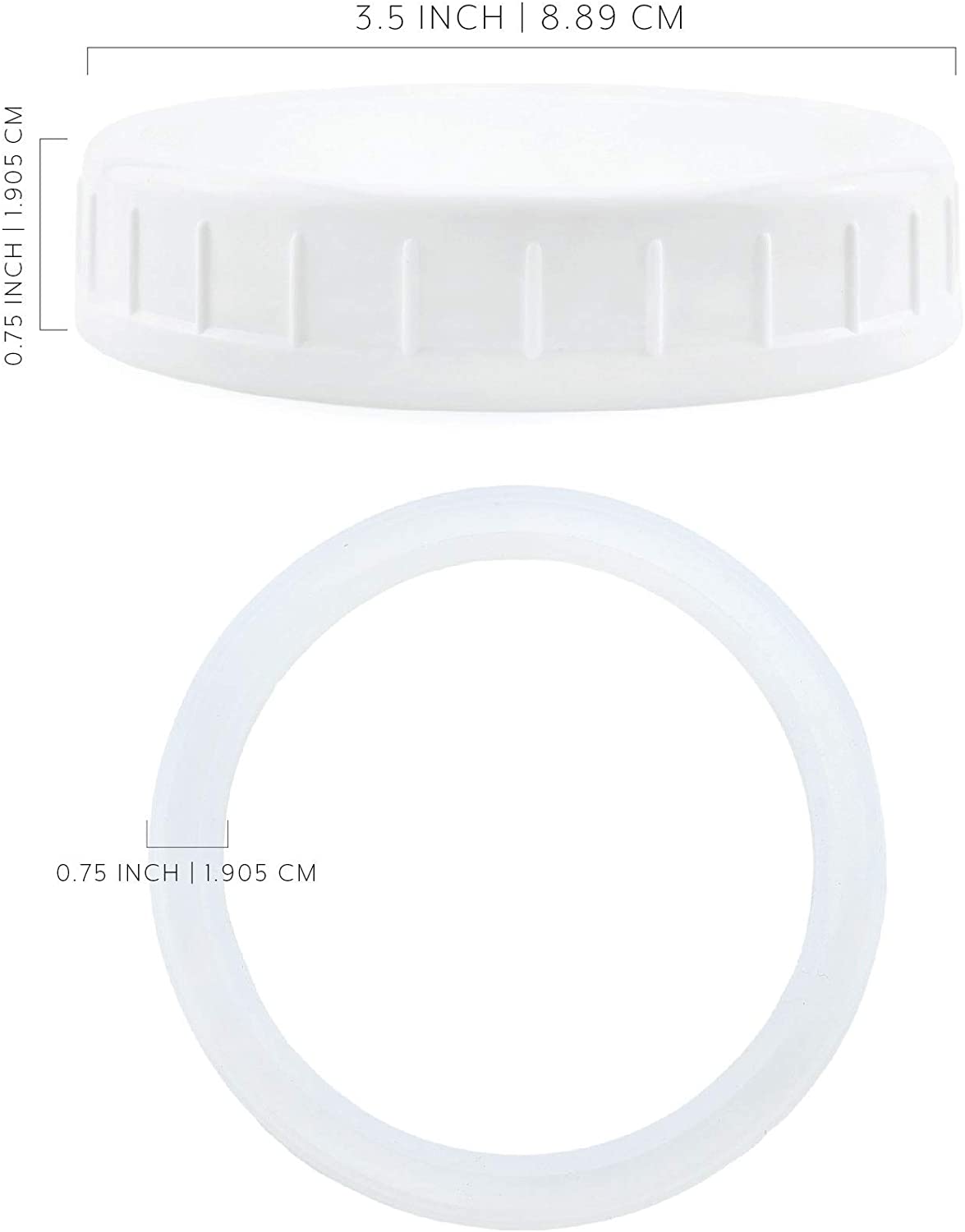 Wide Mouth Plastic Mason Jar Lids with Silicone Seal Rings - sh1876cb0LidRing