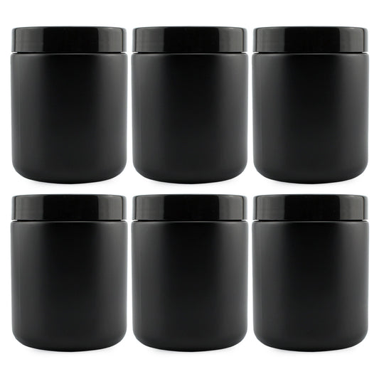 8oz Black Coated Glass Jars (Case of 72) - SH_1928_CASE