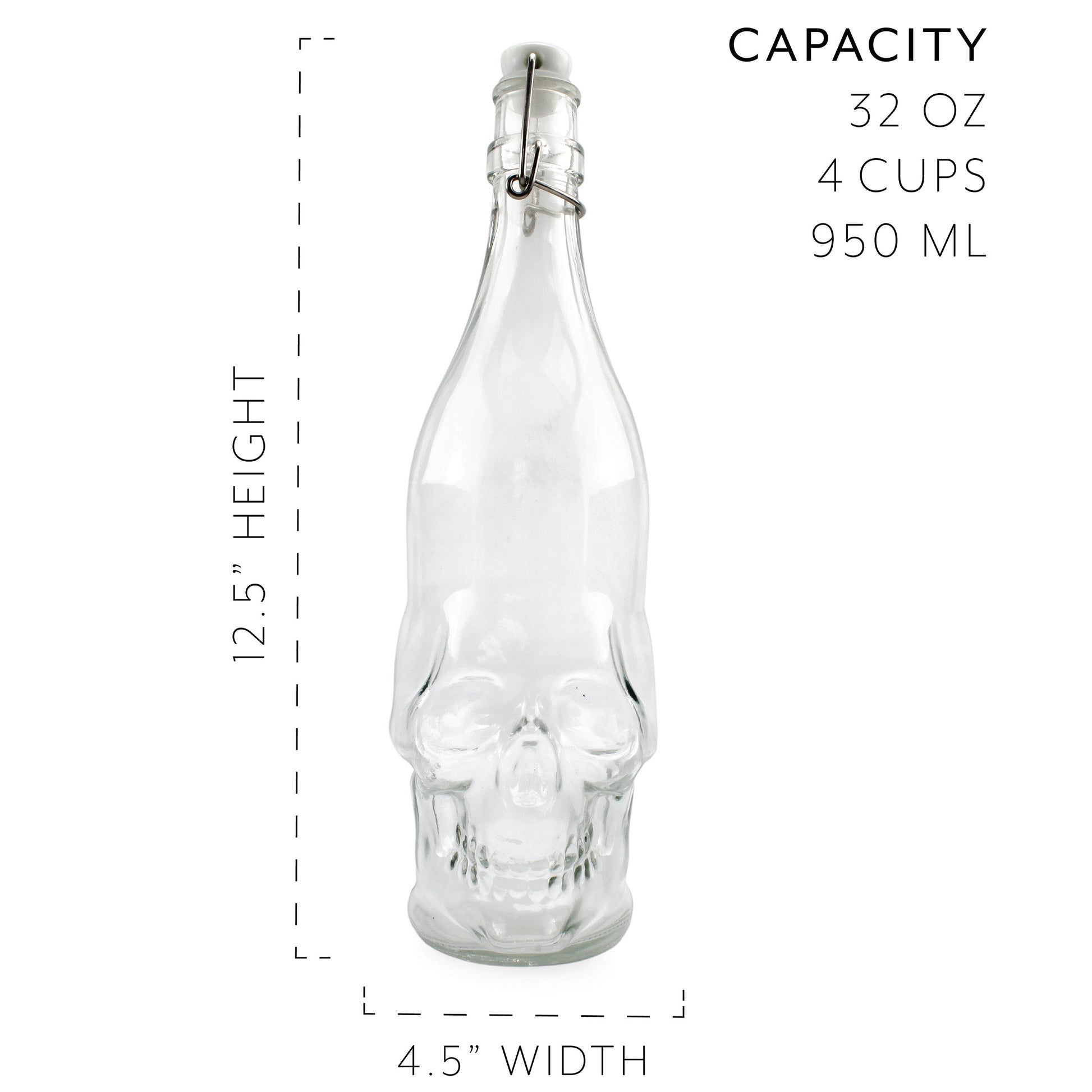 Skull Shaped Beer Bottles (Case of 24) - SH_2020_CASE