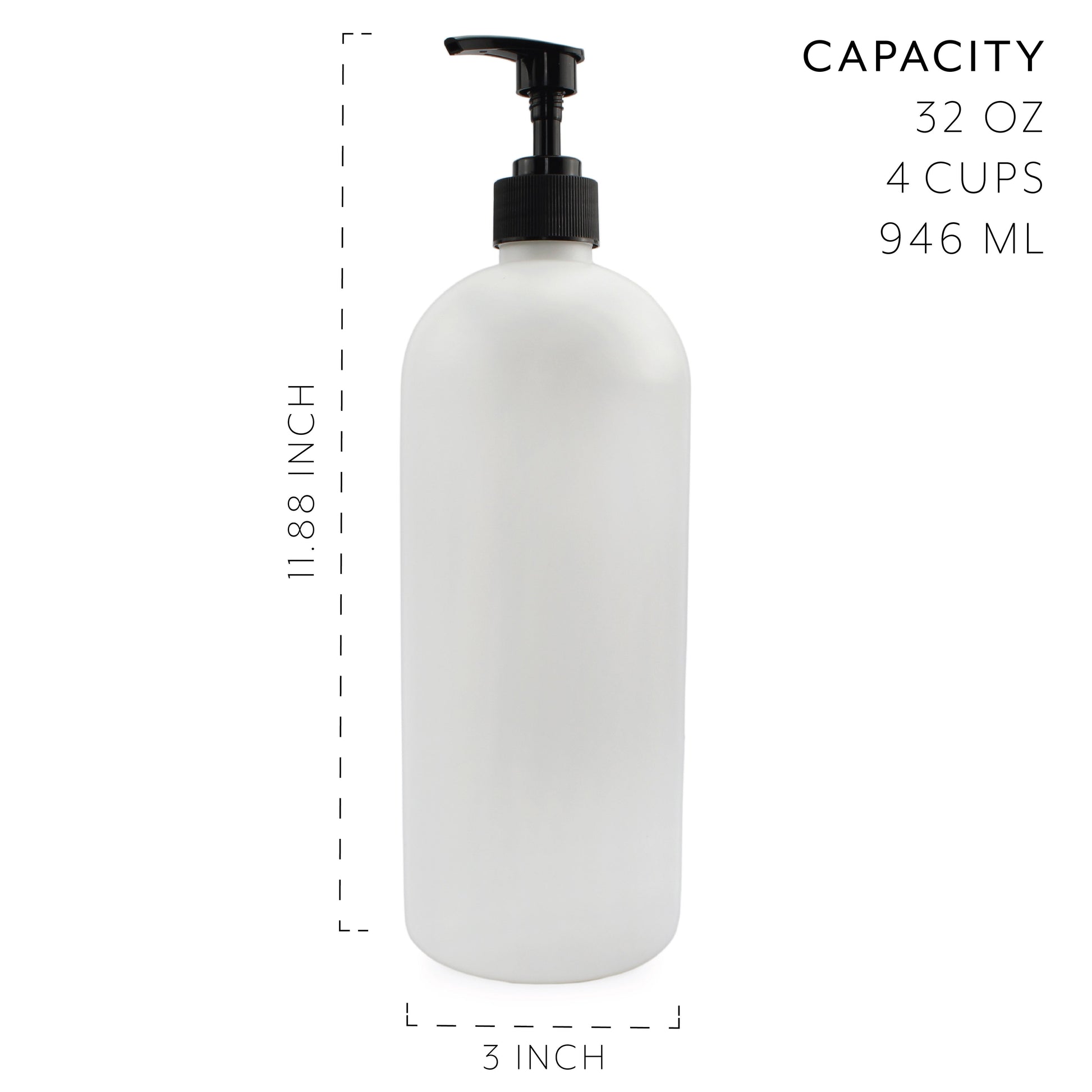 Shower Pump Bottles (Set of 3, 32-Ounce) - sh2056cb0