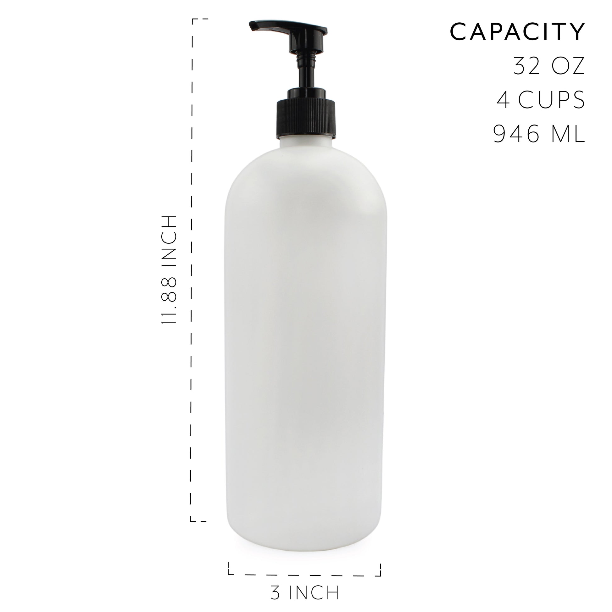 32oz Shower Pump Bottles (Case of 24 Sets) - SH_2056_CASE