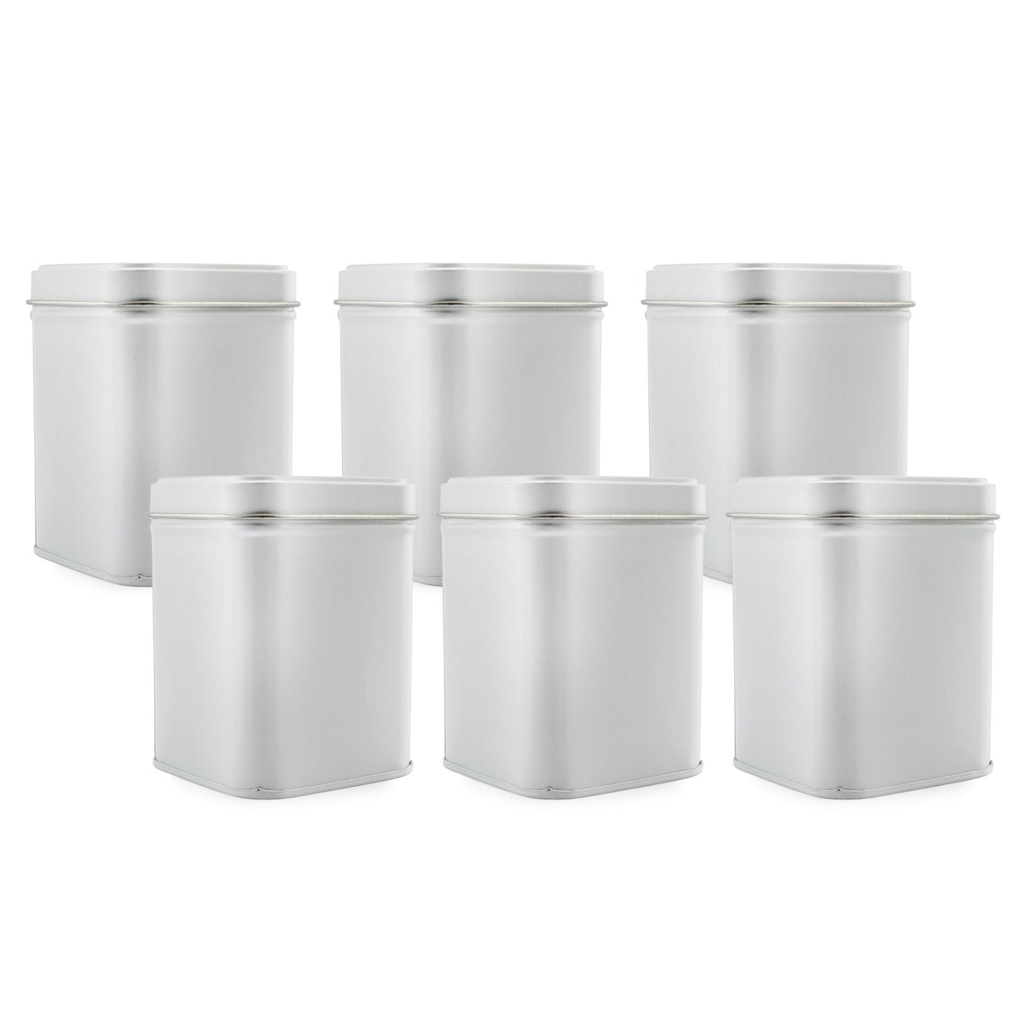 Square White Metal Tins (6-Pack) - sh2091cb0
