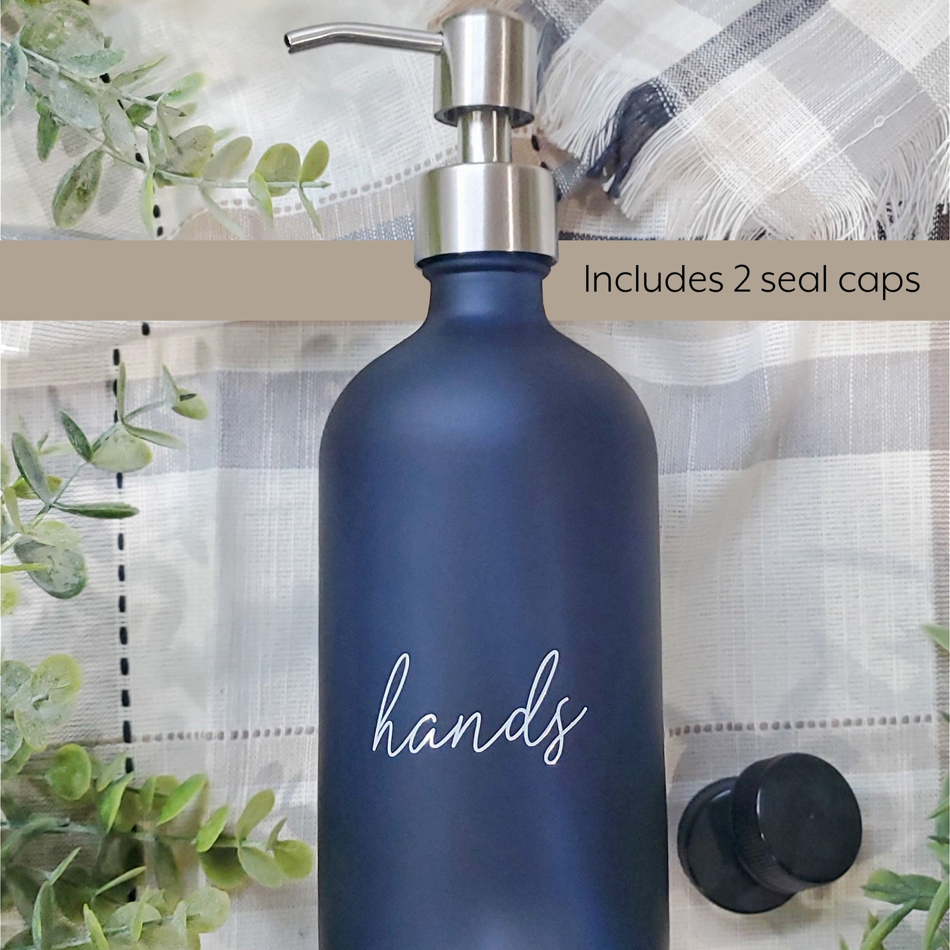 16oz Hands Dishes Pump Bottles (Blue, Set of 2) - sh2154cb0