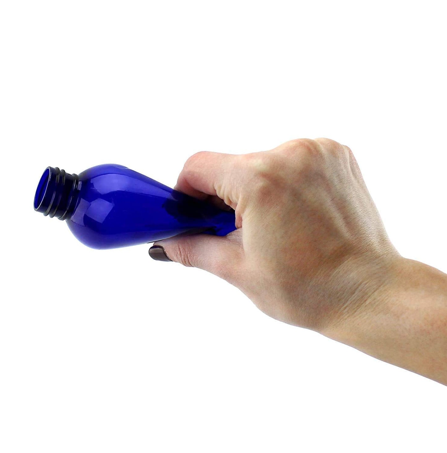 8oz Empty Plastic Squeeze Bottles w/Disc Top Flip Cap (6 pack, Blue)