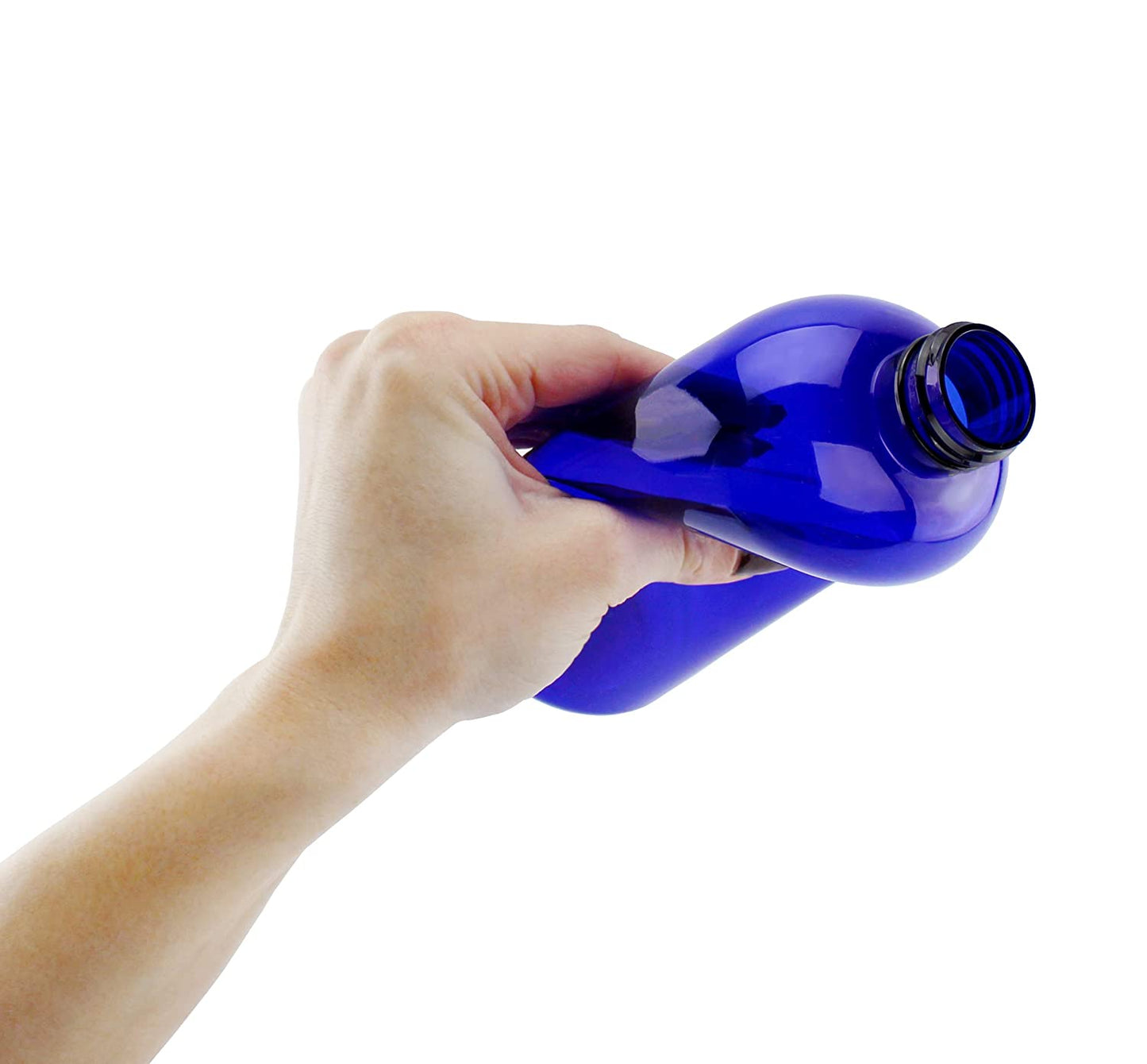 16oz Cobalt Blue PLASTIC Spray Bottles w/Heavy Duty Mist & Stream Sprayers (6-pack) - sh1269cb0mnw