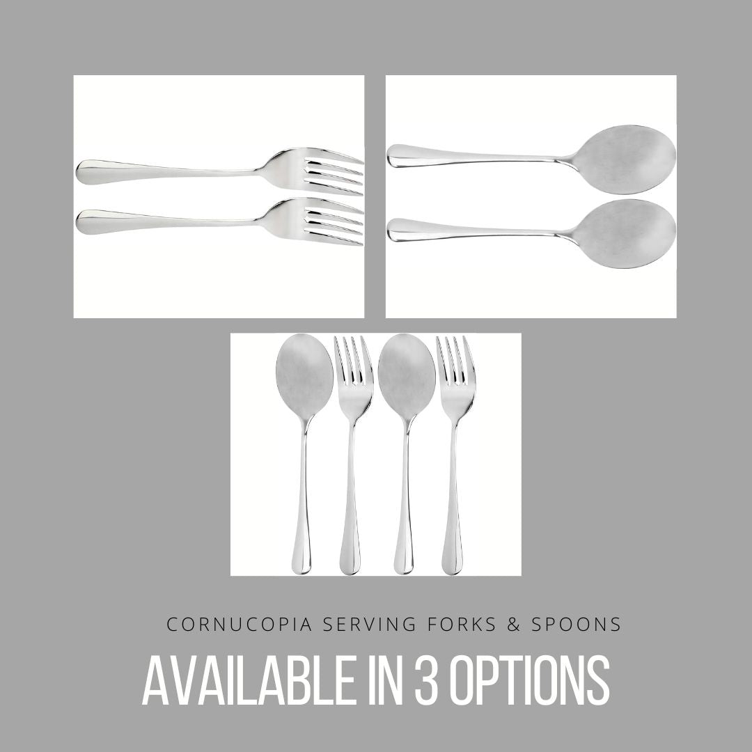 Serving Spoons & Large Serving Forks Set (4 pack, 2 Each) - sh1048cb0SpFrk