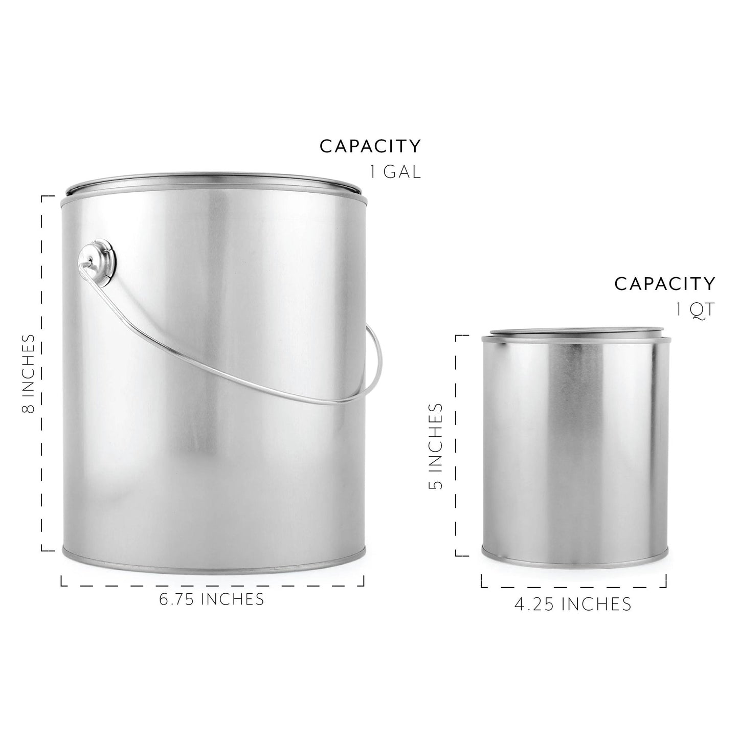 1 Gallon + 1 Quart Empty Metal Paint Can (Case of 12 Sets) - SH_1274_CASE