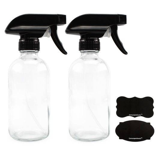 Cornucopia Brands-1gal Square Clear Plastic Canisters With Black
