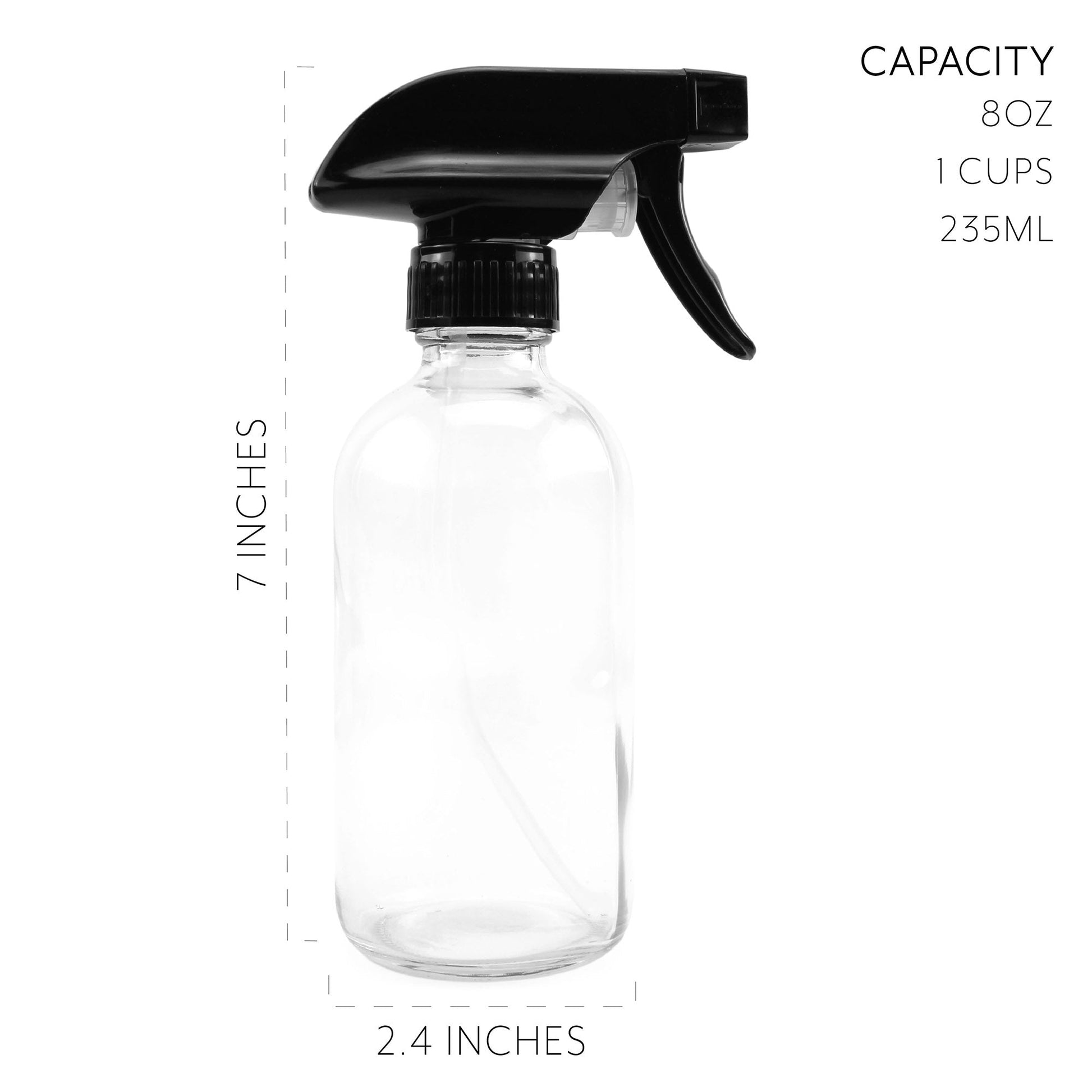 8oz Clear Glass Spray Bottles (2-Pack) - sh870cb0Spray