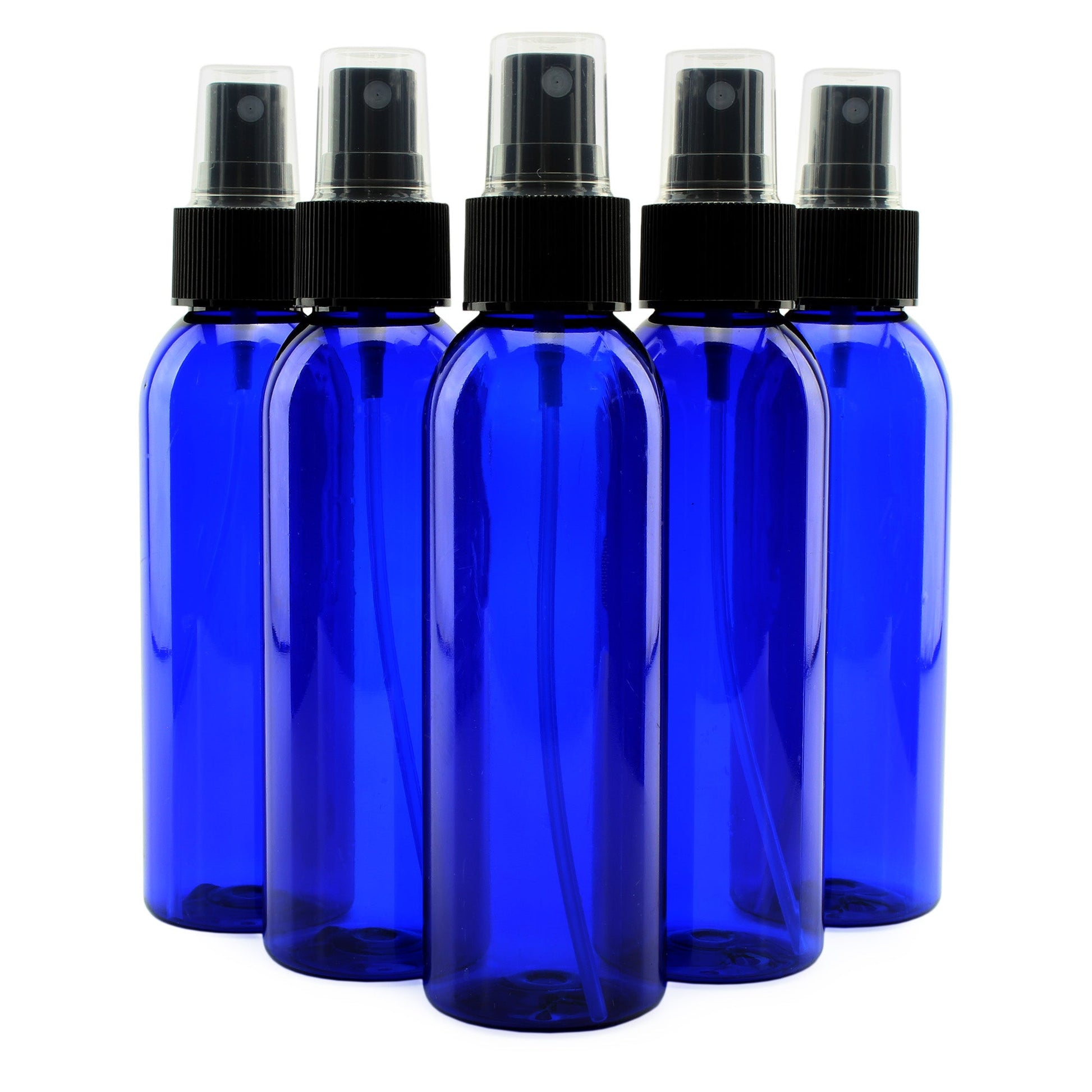 4oz Blue Empty Plastic Refillable PET Spray Bottles w/Fine Mist Atomizer Caps (6-Pack) - sh1420cb0mnw