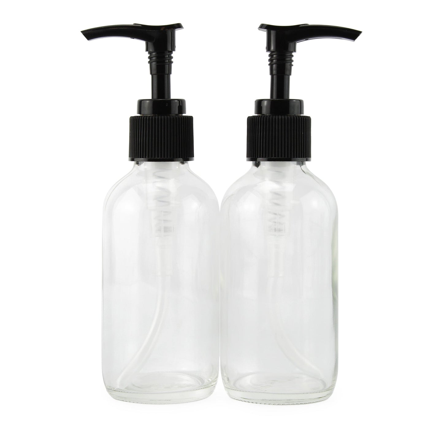 4oz Clear Glass Pump Bottles (4 Pack) - sh1421cb0CLEAR4oz