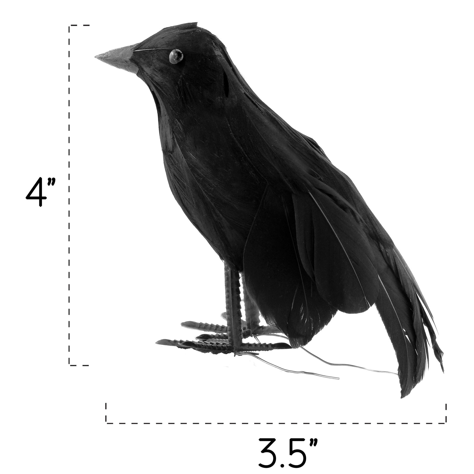 4in Black Artificial Crows (6 Pack) - sh1331cb0Crow