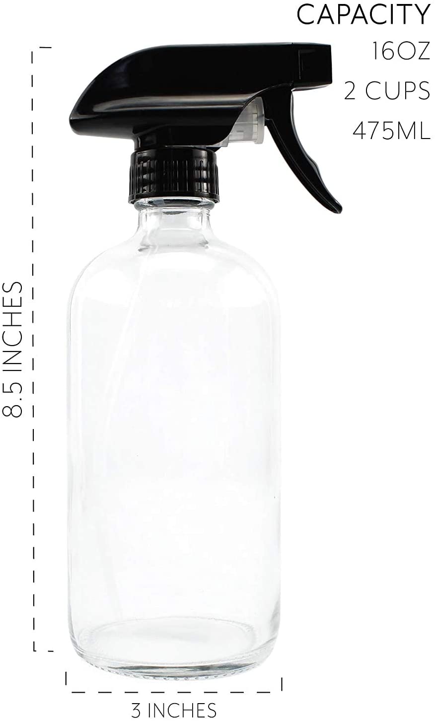 16oz Clear Glass Spray Bottles (24-Pack)