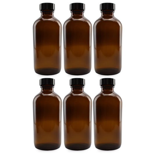 8oz Amber Glass Bottles (Case of 72) - SH_1173_CASE