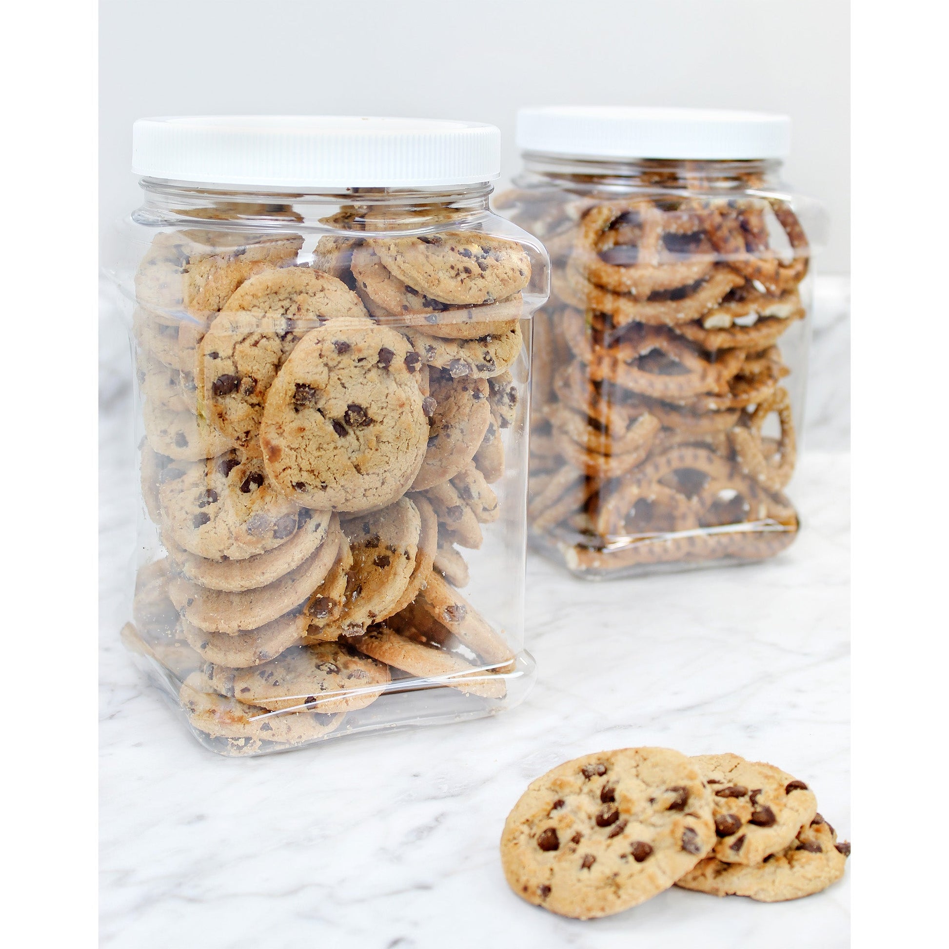 48oz Square Plastic Jars (3-Pack) - CBKit004