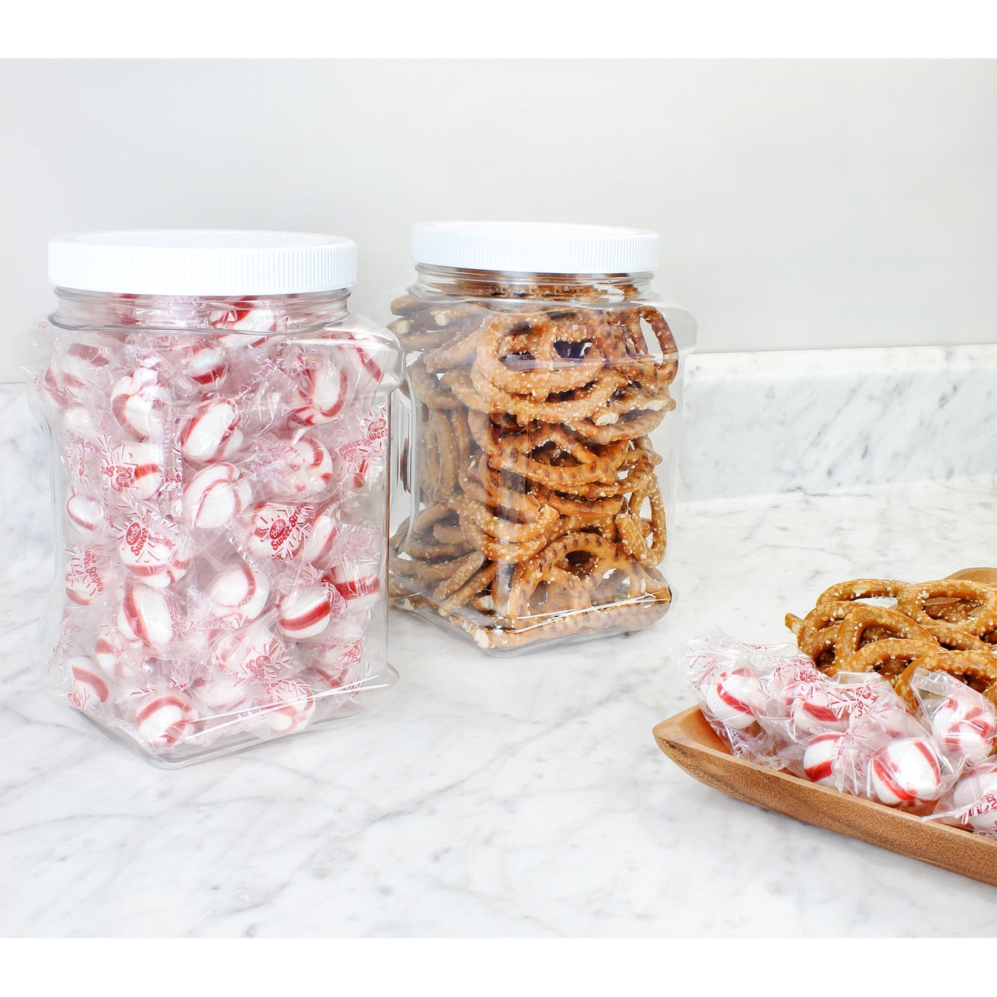 48oz Square Plastic Jars (3-Pack) - CBKit004