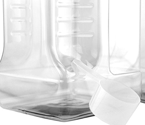 Square Gallon Size Clear Plastic Canisters (2-Pack)