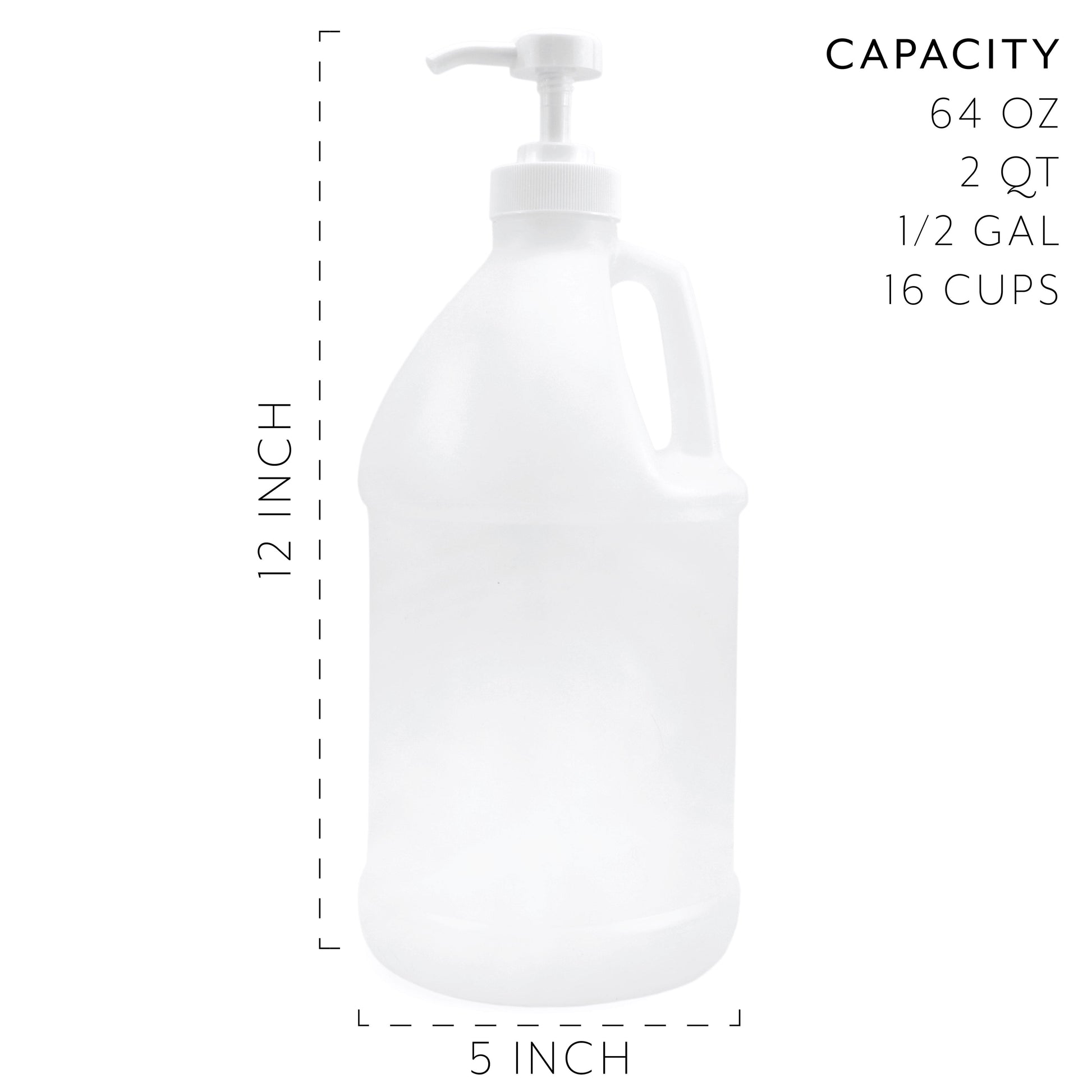 Half Gallon Plastic Jug w/Pump - CBKit020
