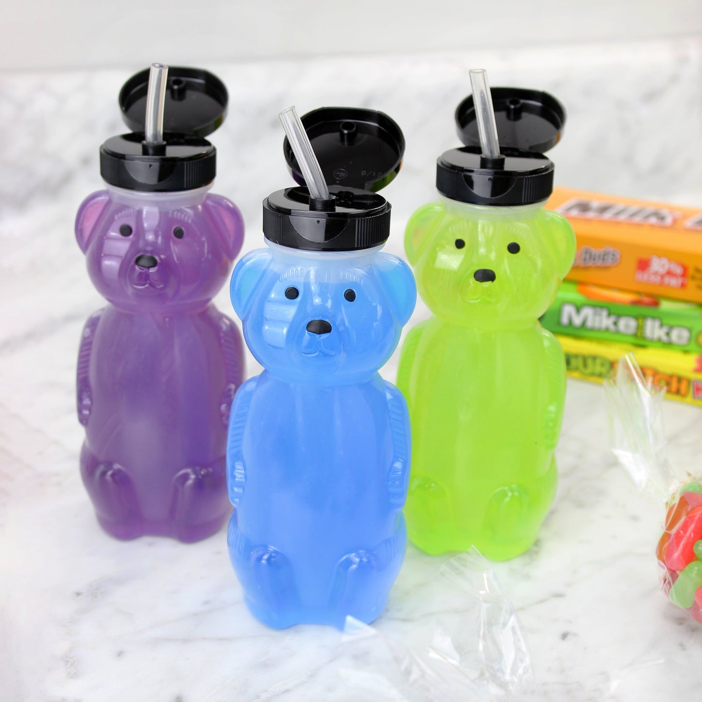 Honey Bear Straw Cups (3-Pack, Black Lids) - sh1337cb0aep