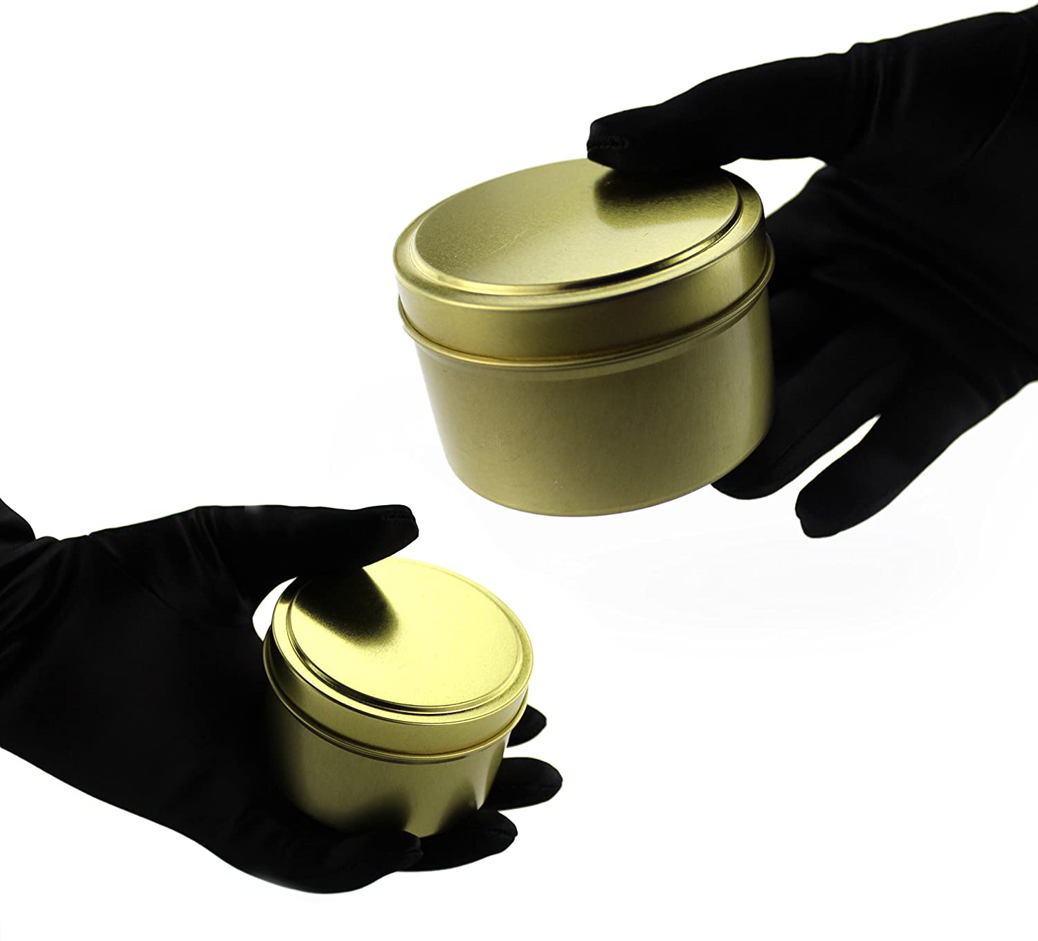 6oz Round Gold Tins/Candle Tins (12-Pack) - sh1241cb0GOLD