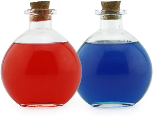 Round Glass Spherical Bottles, Potion Bottles w/ Corks (Case of 60) - SH_1276_CASE