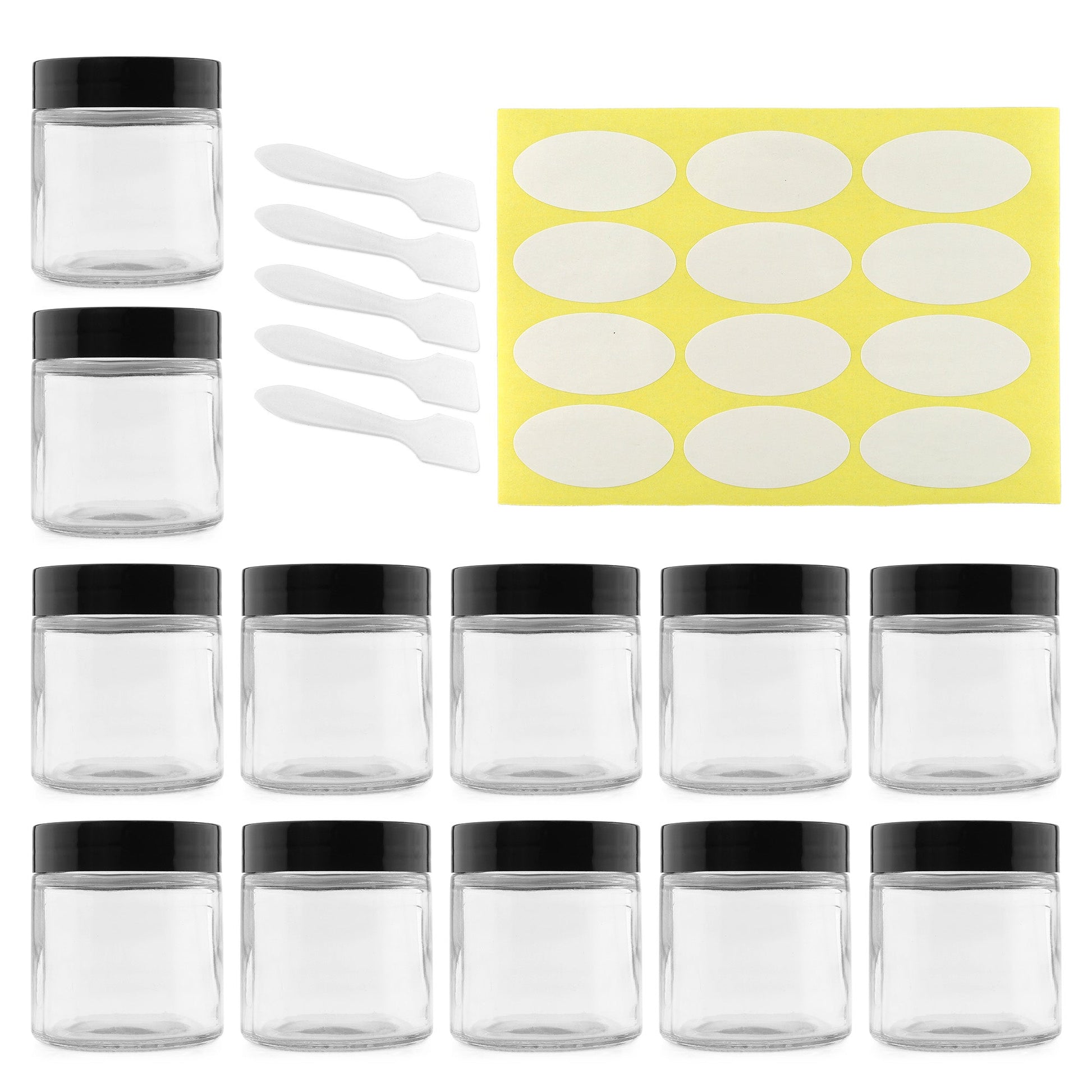 4oz Clear Glass Jars (12-Pack) - sh1320cb04oz