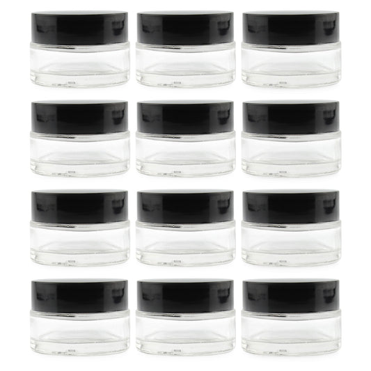 15-Milliliter Clear Glass Balm Jars (Case of 168) - SH_1499_CASE