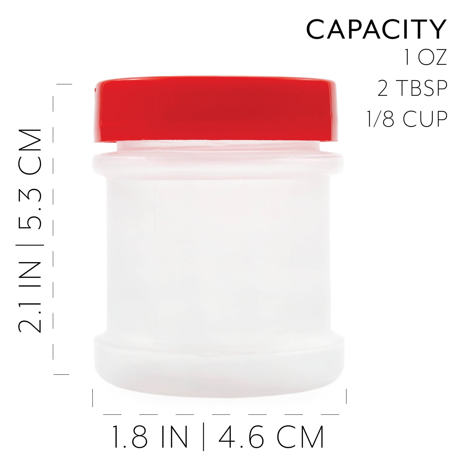 Mini Plastic Spice Jars w/Sifters (12-Pack, Red) - sh1475cb0spice
