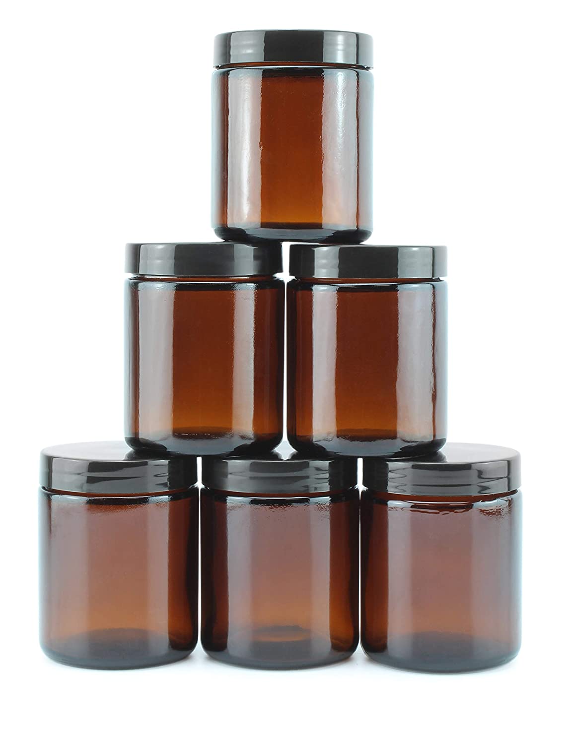 8oz / 9oz Glass Cosmetic Jars (6-Pack)