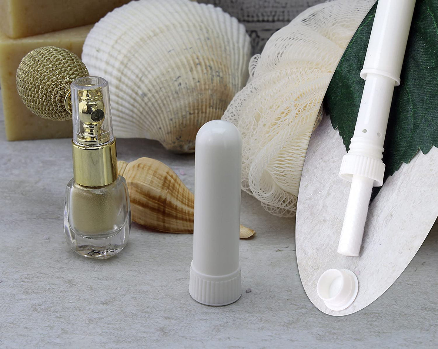 Essential Oil Aromatherapy White Nasal Inhaler Tubes (24 Complete Sticks)