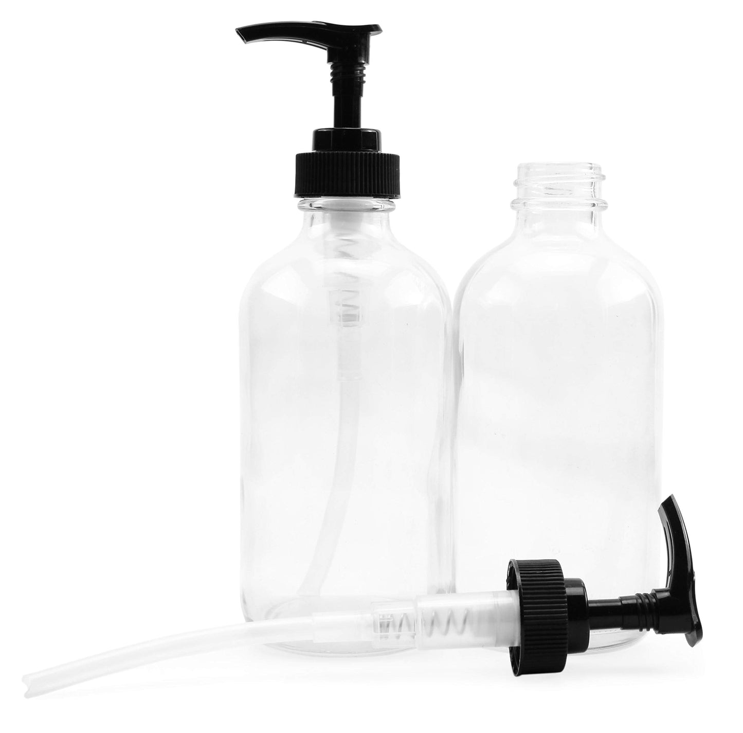 8oz Clear Glass Pump Bottles (Case of 64) - SH_1003_CASE