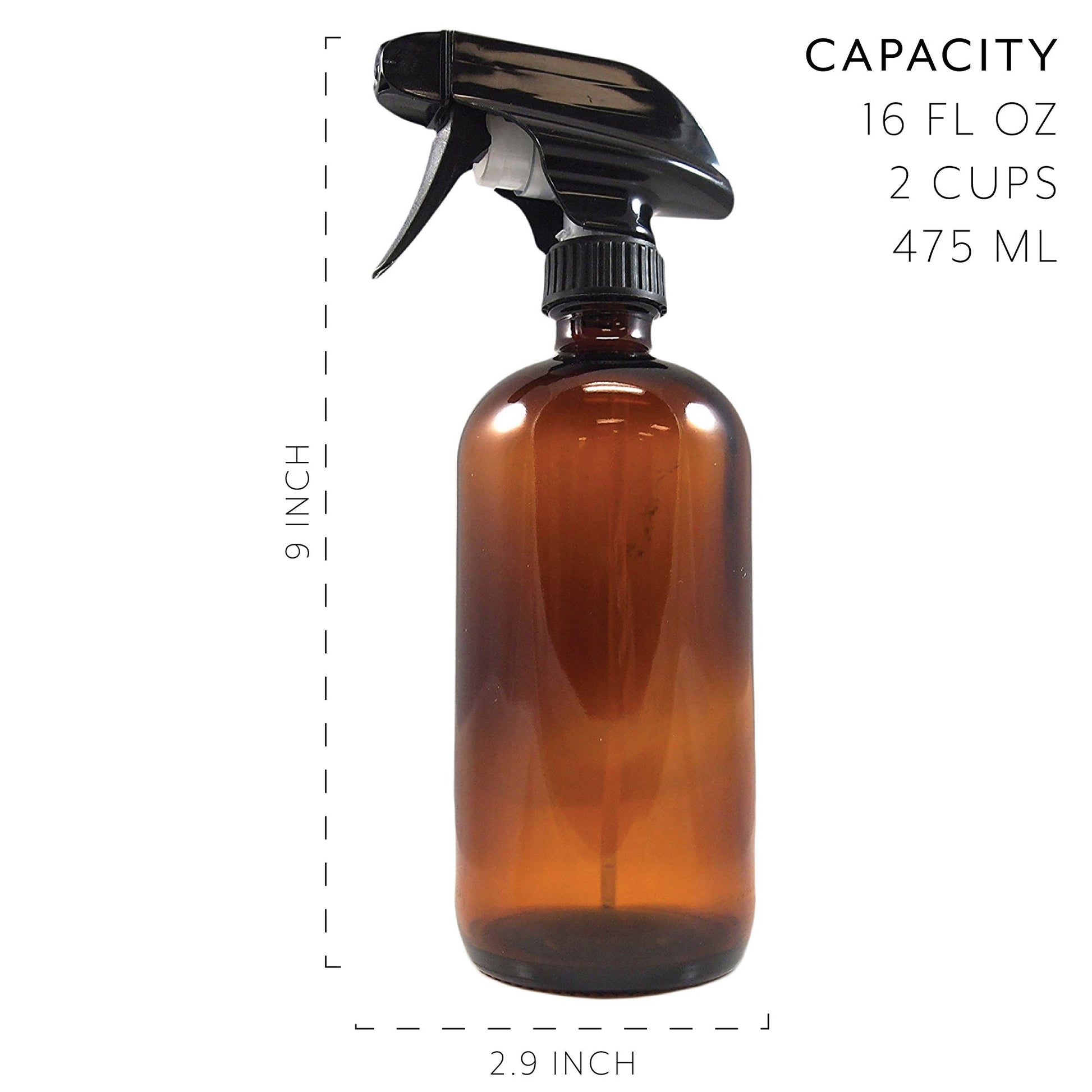 16oz Amber Glass Spray Bottles (Case of 48) - SH_1208_CASE