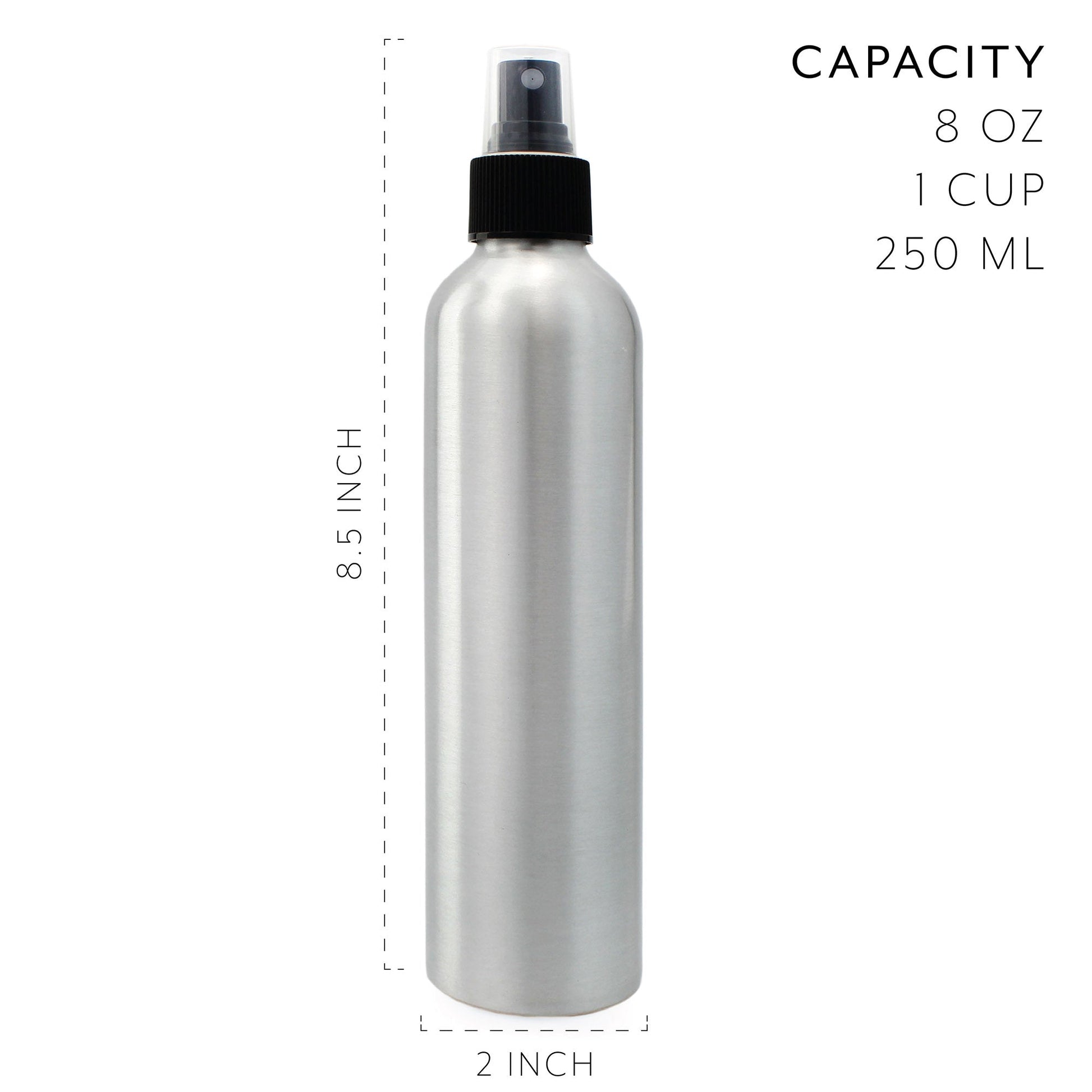 8oz Aluminum Fine Mist Spray Bottles (Case of 192) - SH_1401_CASE